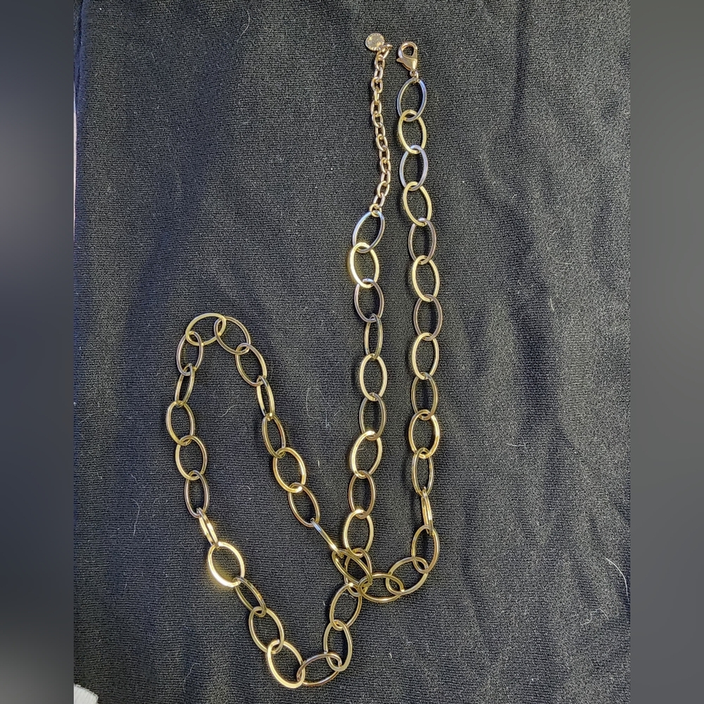 R.J.  Graziano status Chain link necklace 35 In. with 3 Inch extender